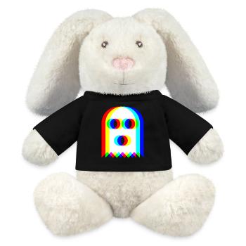 👻 RGB-Geist - MiniFeet® RecycelHase® Creme - Schwarz - Vorne