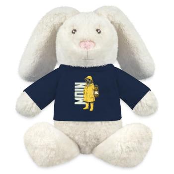 SCEAU DE MOUILLAGE EN VISON FRISON - Lapin en peluche recyclé MiniFeet® Crème - bleu marine - Devant