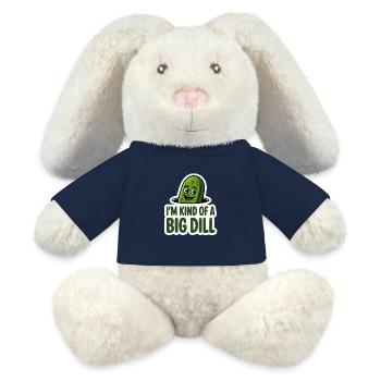 Im Kind Of A Big Dill Funny Cucumber - Lapin en peluche recyclé MiniFeet® Crème - bleu marine - Devant