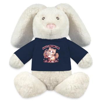 Rage Consumes Me Funny Cat flower - MiniFeet® RecycelHase® Bunny Cream - french navy - Front