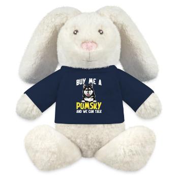 Pomsky-Hundebesitzer Papa Pomsky belohnt Hundegeschirr - MiniFeet® RecycelHase® Creme - French Navy - Vorne