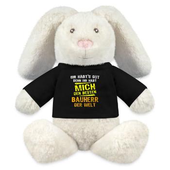 Builder Gift - MiniFeet® RecycelHase® Bunny Cream - black - Front