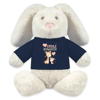 Big Sister Giraffe Sibling - MiniFeet® RecycelHase® Bunny Cream - french navy - Front