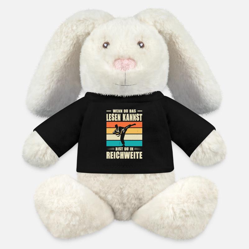 Karate Training Geschenke Karatetraining - MiniFeet® RecycelHase® Creme - Schwarz