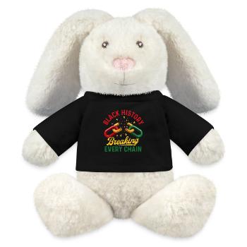 Black History Breaking Every Chain - MiniFeet® RecycelHase® Bunny Cream - black - Front