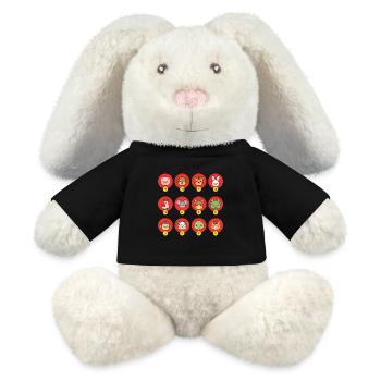 Chinese New Year Chinese Zodiac Cute Animal Signs - MiniFeet® RecycelHase® Bunny Cream - black - Front
