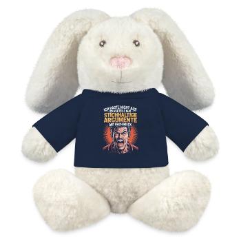 Arguments valides, comique - Lapin en peluche recyclé MiniFeet® Crème - bleu marine - Devant