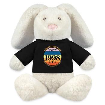1998 Vintage Birthday Gift 98 Birthday - MiniFeet® RecycelHase® Bunny Cream - black - Front