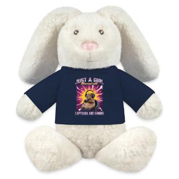Funny Gaming Gamer Capybara - MiniFeet® RecycelHase® Bunny Cream - french navy - Front