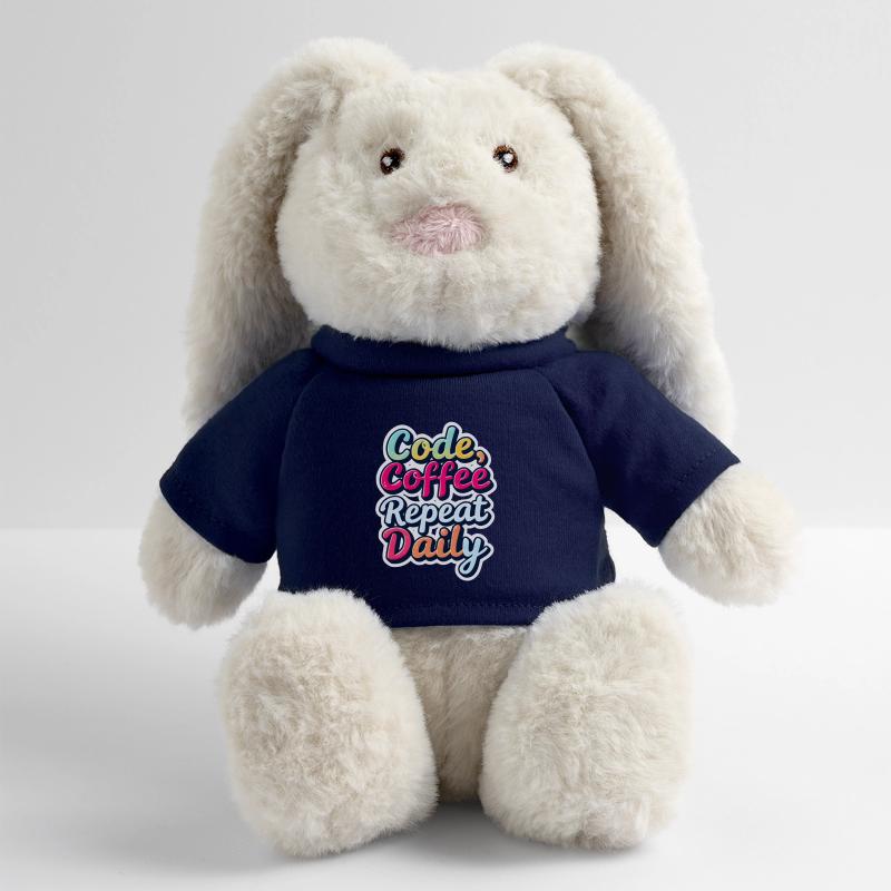 Code Sleep Debug Repeat Programmer Shirt MiniFeet® RecycelHase® Bunny Cream