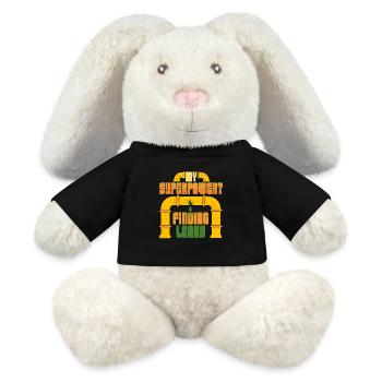 Constructeur de pipelines de tuyauterie détectant des fuites - Lapin en peluche recyclé MiniFeet® Crème - noir - Devant