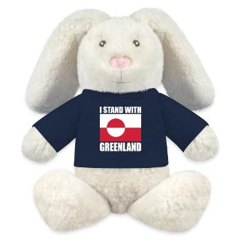 I Stand With Greenland - MiniFeet® RecycelHase® Creme - French Navy - Vorne