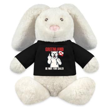 Greenland Is Not For Sale - MiniFeet® RecycelHase® Creme - Schwarz - Vorne