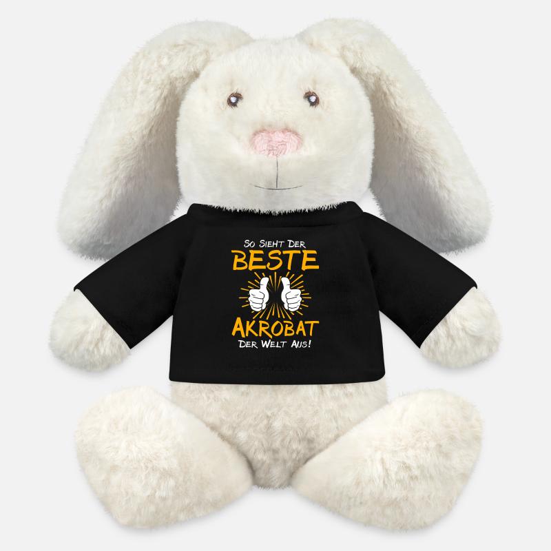 Acrobat Gift Idea - MiniFeet® RecycelHase® Bunny Cream - black