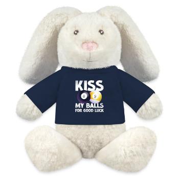 Billiard Humor: Lucky Balls Duo - MiniFeet® RecycelHase® Bunny Cream - french navy - Front