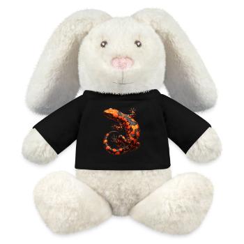 Feuersalamander Salamander - MiniFeet® RecycelHase® Creme - Schwarz - Vorne