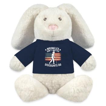 Senior Discount Funny Retirement - MiniFeet® RecycelHase® Bunny Cream - french navy - Front