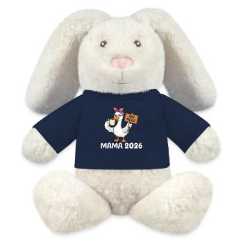 Mama 2026 Bin Müde Gans Kaffee Geschenk - MiniFeet® RecycelHase® Creme - French Navy - Vorne