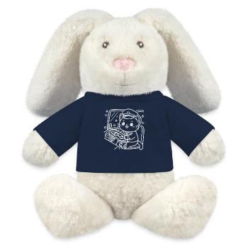 Kawaii Katze Busfahrer - MiniFeet® RecycelHase® Creme - French Navy - Vorne