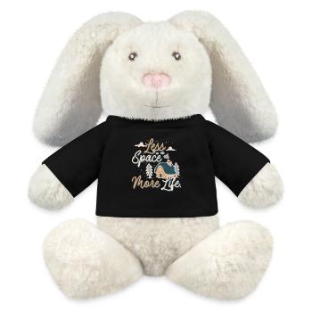 Tiny House Less Space More Life - MiniFeet® RecycelHase® Bunny Cream - black - Front
