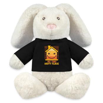 Tiny House My Tiny Happy Place - MiniFeet® RecycelHase® Bunny Cream - black - Front