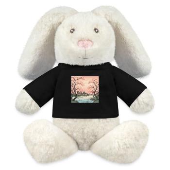 Traditioneller Japanischer Kirschblüten - MiniFeet® RecycelHase® Creme - Schwarz - Vorne