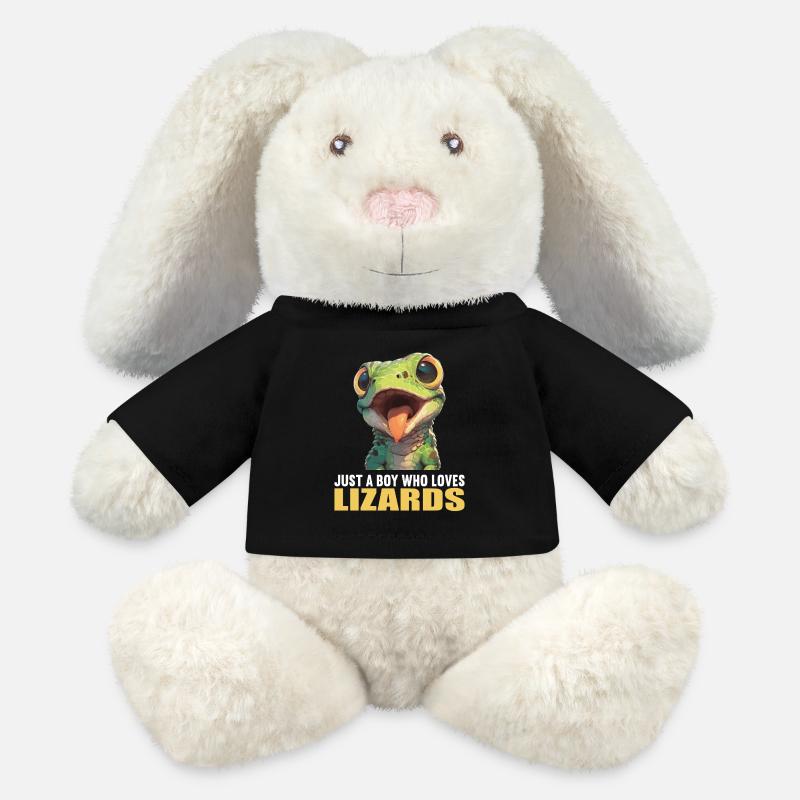 Eidechsen Eidechse - MiniFeet® RecycelHase® Creme - Schwarz