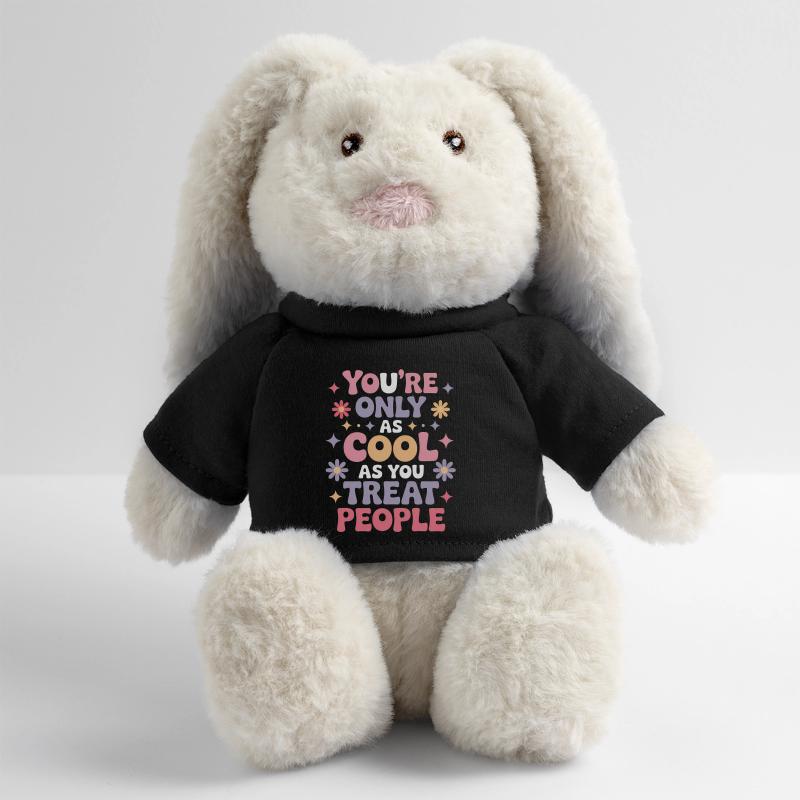 Saying Statement Respect Kindness Gift MiniFeet® RecycelHase® Bunny Cream