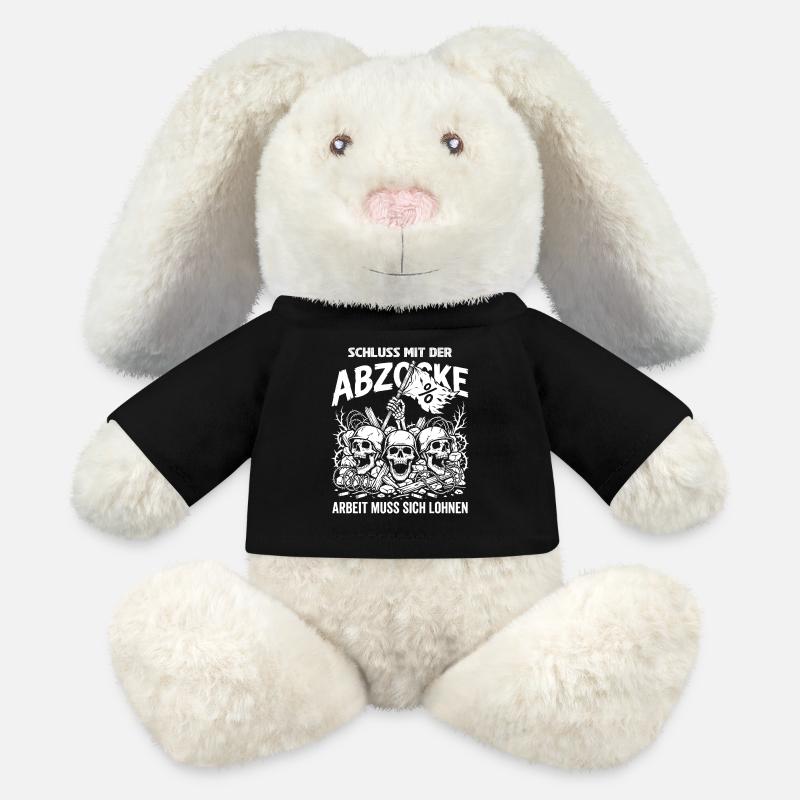 Put an end to the rip-off: work must be worth it - MiniFeet® RecycelHase® Bunny Cream - black