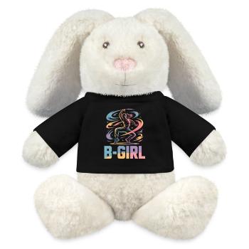 B-Girl Breakdance Streetstyle Retro Design - MiniFeet® RecycelHase® Bunny Cream - black - Front