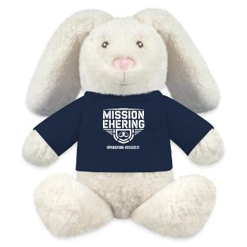 Mission Ehering – Operation Hochzeit Humor - MiniFeet® RecycelHase® Creme - French Navy - Vorne