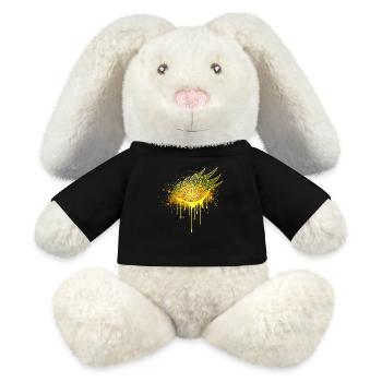 Mystic Eye Gold Edition – Urban Street Art Auge - MiniFeet® RecycelHase® Creme - Schwarz - Vorne