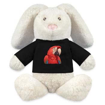 L’ère de l’ara - Lapin en peluche recyclé MiniFeet® Crème - noir - Devant