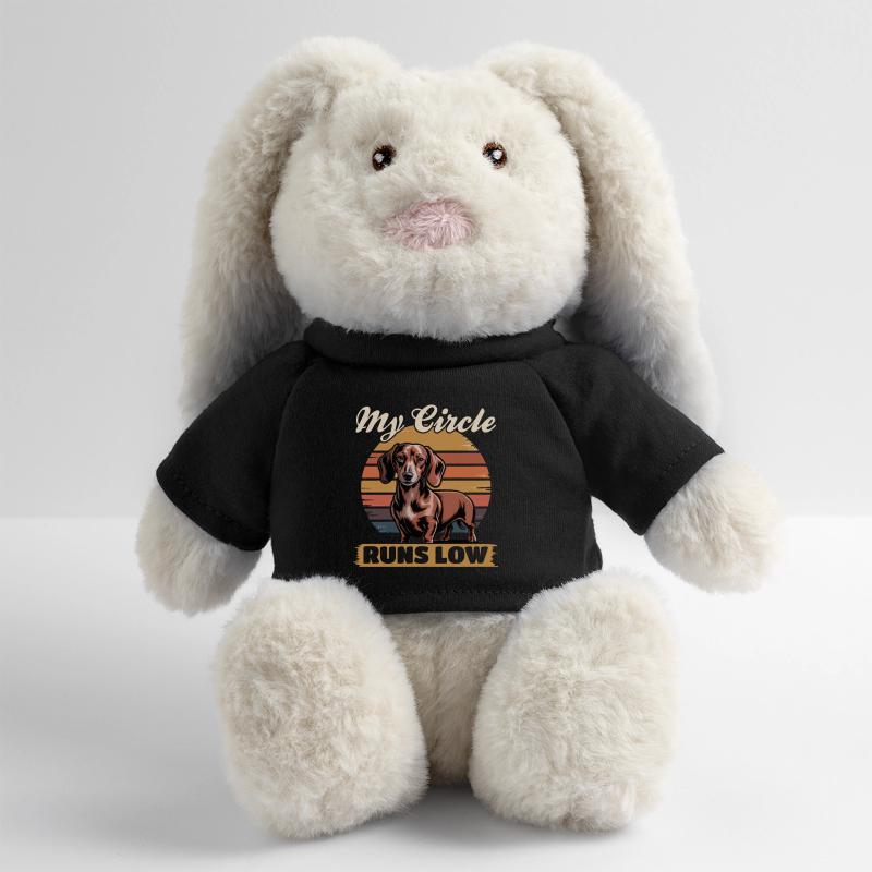 Teckel de race de chien drôle Lapin en peluche recyclé MiniFeet® Crème