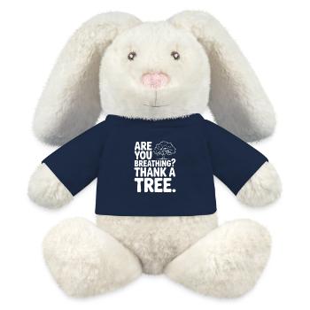Atmest du? Danke einem Baum. - MiniFeet® RecycelHase® Creme - French Navy - Vorne
