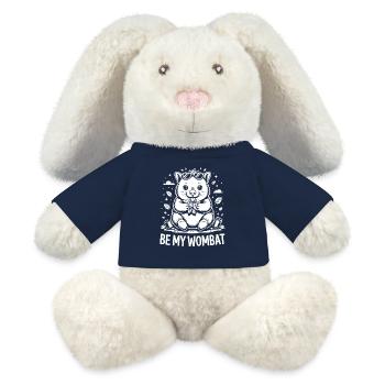 Be My Wombat Cartoon - MiniFeet® RecycelHase® Creme - French Navy - Vorne
