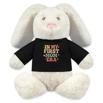 Erster Muttertag Mama Geschenkidee Familie Groovy - MiniFeet® RecycelHase® Creme - Schwarz - Vorne
