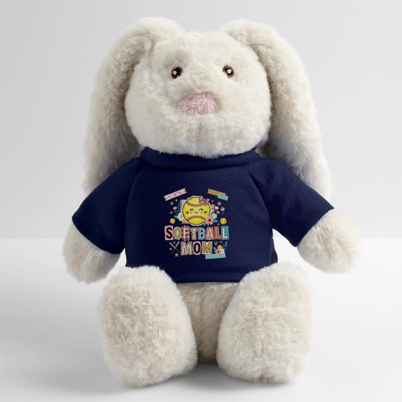 Note de rançon Maman de softball Mère Lapin en peluche recyclé MiniFeet® Crème