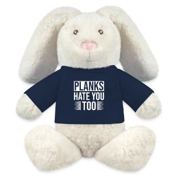 Gym Junkies Planks Hate You Too Calisthenics - MiniFeet® RecycelHase® Creme - French Navy - Vorne