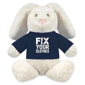 Fix Your Clothes Sichtbare Reparatur - MiniFeet® RecycelHase® Creme - French Navy - Vorne