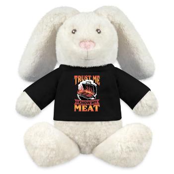 BBQ Grilling Meat Smoking Barbecue - MiniFeet® RecycelHase® Bunny Cream - black - Front