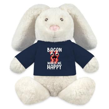 Speck macht mich glücklich: Spaßige Speckstimmung - MiniFeet® RecycelHase® Creme - French Navy - Vorne