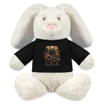 Veterans Day for Democrats - MiniFeet® RecycelHase® Bunny Cream - black - Front