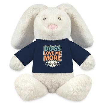 Technicien en chenil, assistant en chenil, soins aux animaux - Lapin en peluche recyclé MiniFeet® Crème - bleu marine - Devant