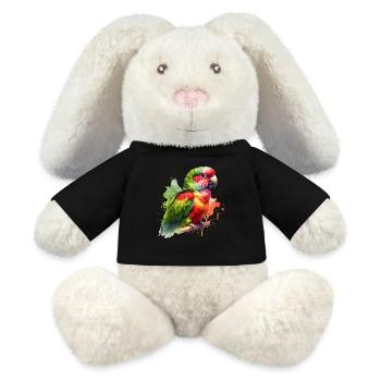 Don de la perruche Alexandra - Lapin en peluche recyclé MiniFeet® Crème - noir - Devant