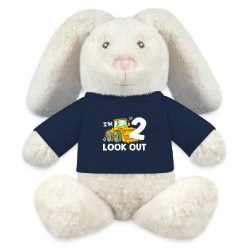 Children's birthday party construction site - MiniFeet® RecycelHase® Bunny Cream - french navy - Front