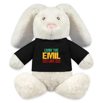 Emil - MiniFeet® RecycelHase® Creme - Schwarz - Vorne