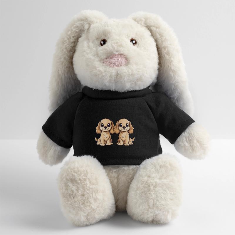 Cocker Spaniel Chien Bande dessinée Lapin en peluche recyclé MiniFeet® Crème