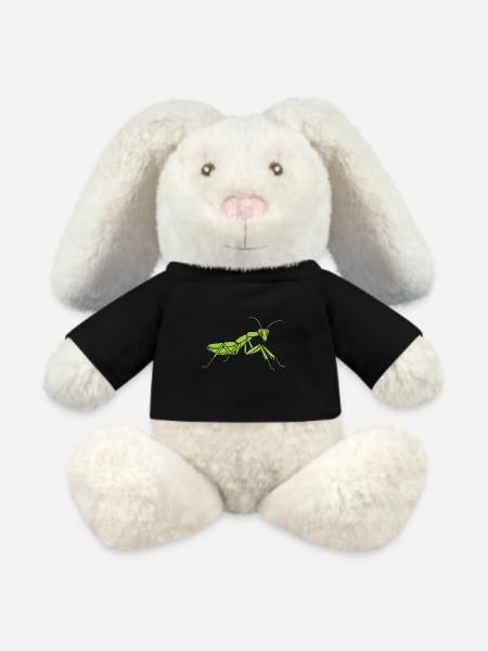 Gottesanbeterin - MiniFeet® RecycelHase® Creme - Schwarz