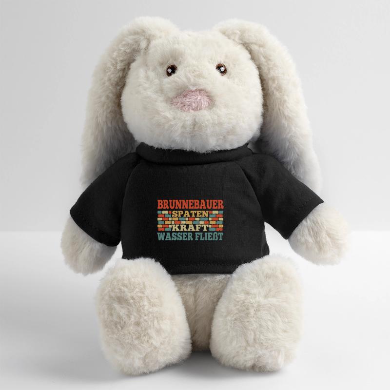 Un constructeur de puits dit que la puissance de la bêche coule Lapin en peluche recyclé MiniFeet® Crème